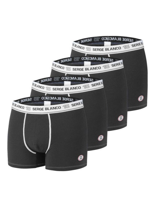 Lot de 4 boxers coton homme uni serge blanco - Kiabi