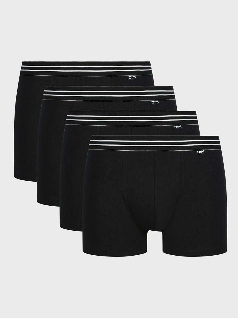 Lot de 4 boxers ecodim 'DIM' noir - Kiabi