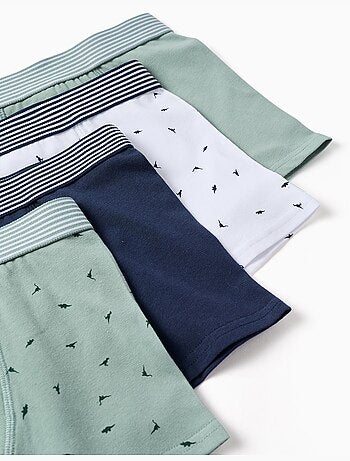 Lot de 4 boxers en coton avec imprimés dinosaures