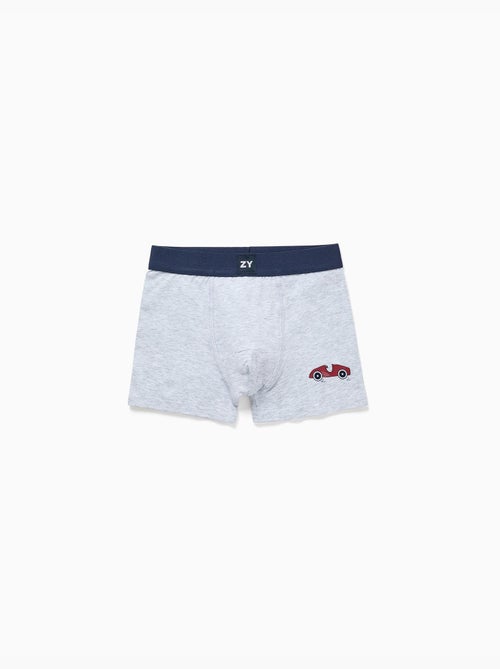 Lot de 4 boxers en coton avec imprimés voitures - Kiabi