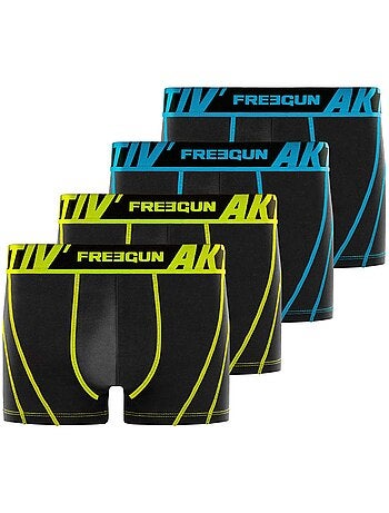 Lot de 4 boxers en coton homme aktiv freegun