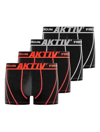 Lot de 4 boxers en coton homme aktiv freegun