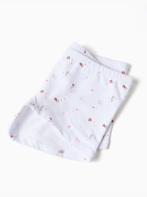 Lot de 4 boxers en coton unis/à fleurs - Kiabi