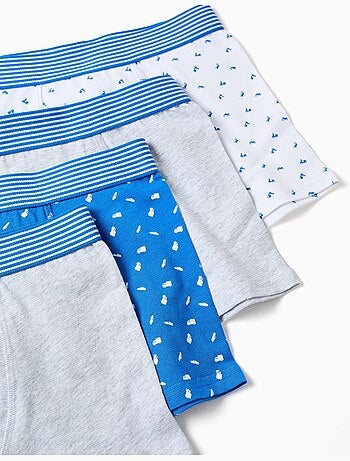 Lot de 4 boxers en coton unis/imprimés