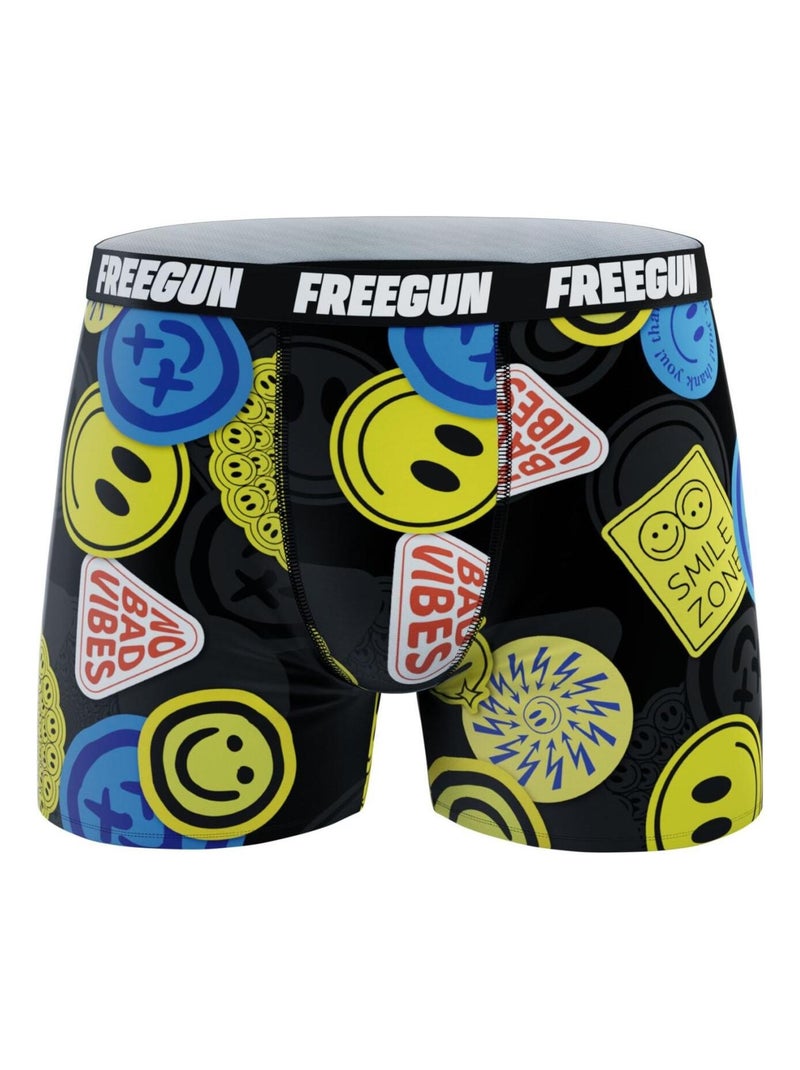 Lot de 4 boxers enfant aop fun freegun Noir - Kiabi