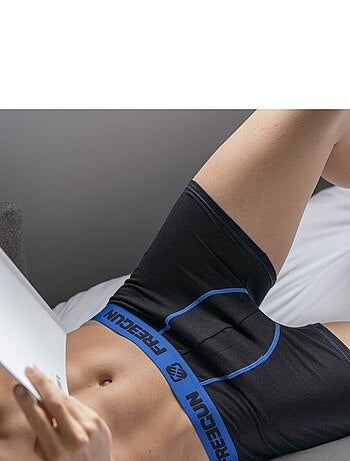 Lot de 4 boxers garçon coton bleu freegun