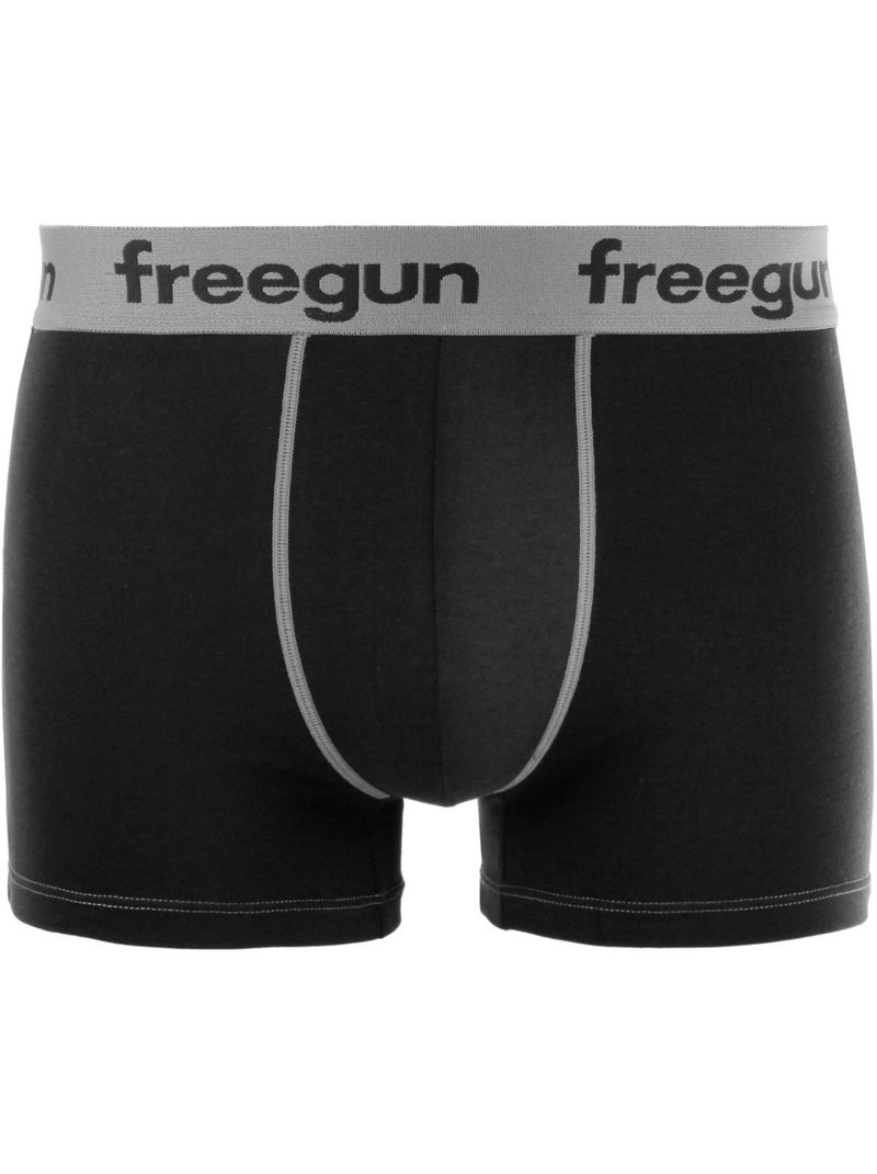 Lot de 4 boxers garçon coton gris freegun Gris - Kiabi