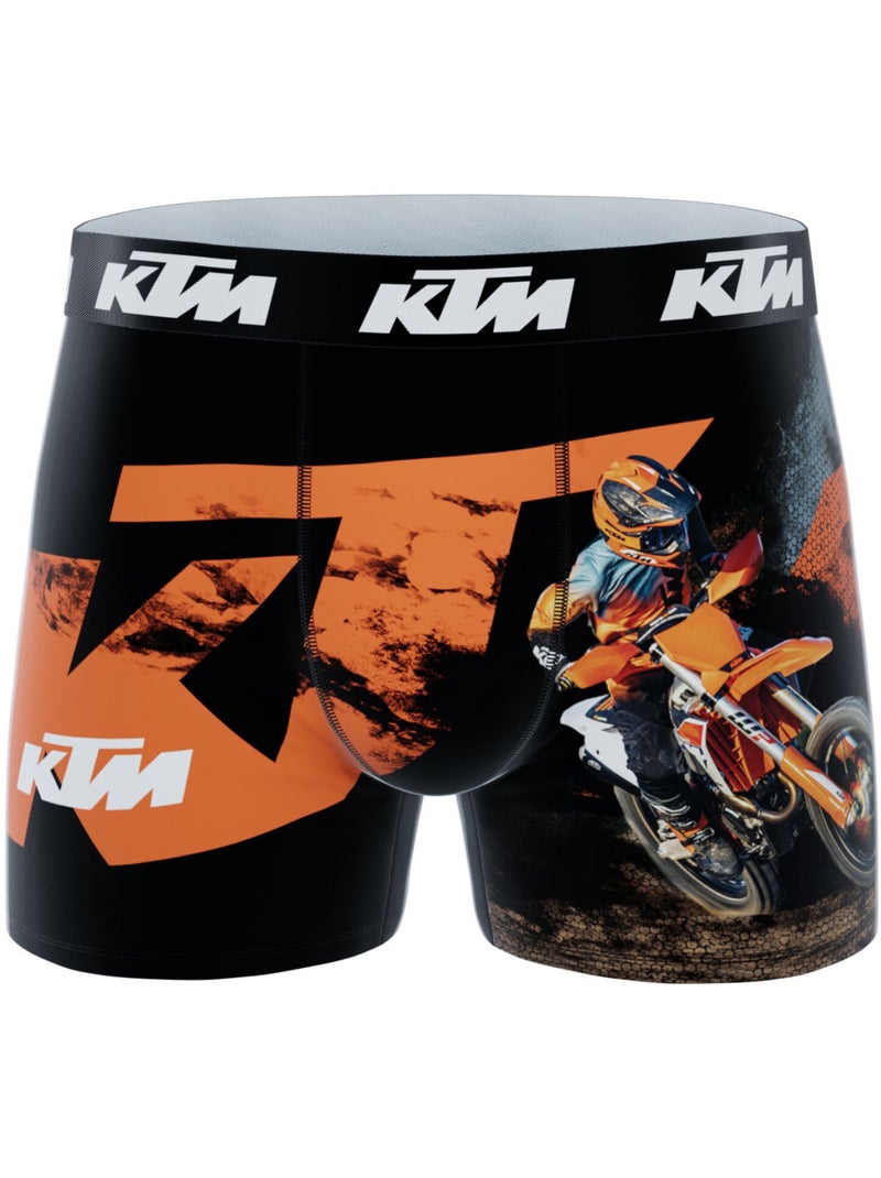 Lot de 4 boxers garçon cross ktm ktm Orange - Kiabi
