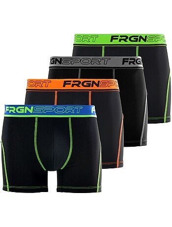 Lot de 4 boxers homme aktiv sport fluo freegun