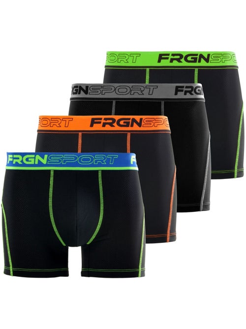 Lot de 4 boxers homme aktiv sport fluo freegun - Kiabi Lot de 4 boxers homme aktiv sport fluo freegun - Kiabi
