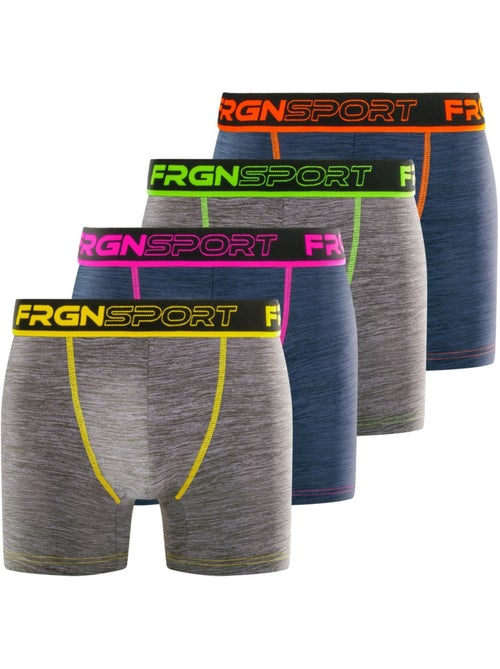 Lot de 4 boxers homme dynamic chiné mrk6 freegun - Kiabi