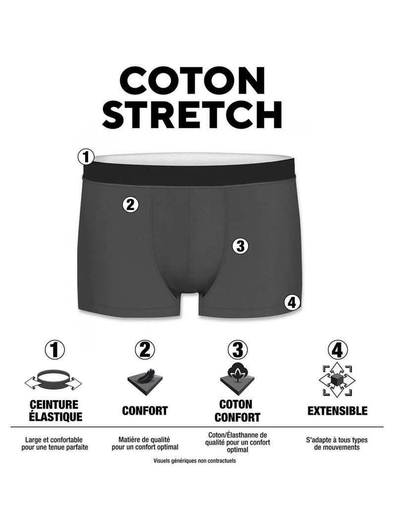Lot de 4 boxers homme en coton basic pierre cardin Noir - Kiabi
