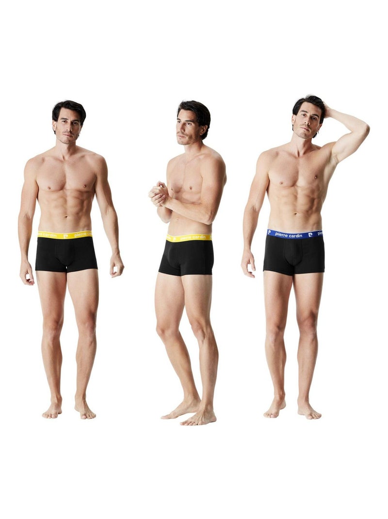 Lot de 4 boxers homme en coton basic pierre cardin Noir - Kiabi