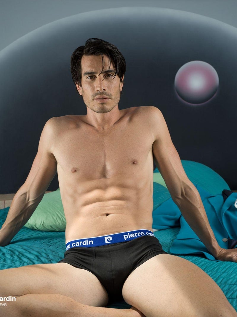Lot de 4 boxers homme en coton basic pierre cardin Noir - Kiabi