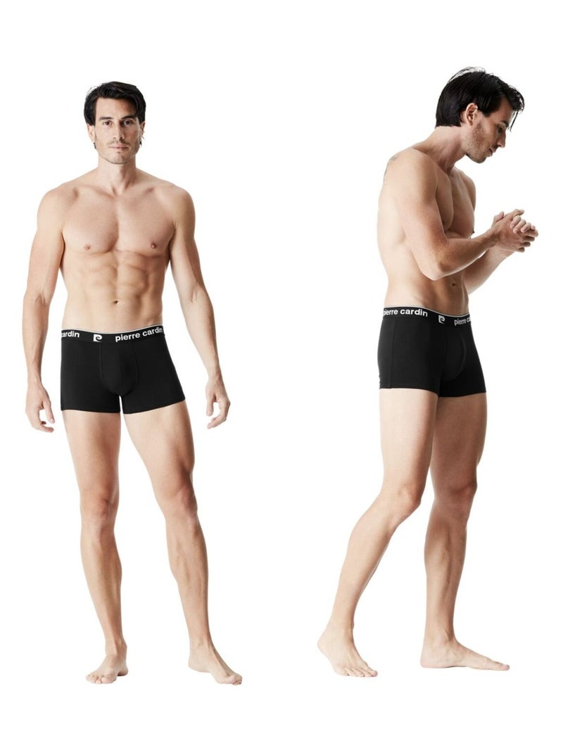 Lot de 4 boxers homme en coton basic pierre cardin Noir - Kiabi