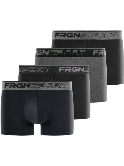Lot de 4 boxers homme en coton dynamic jim freegun - Kiabi