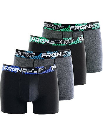 Lot de 4 boxers homme en coton dynamics tom freegun