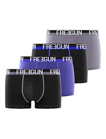 Lot de 4 boxers homme en coton freegun freegun