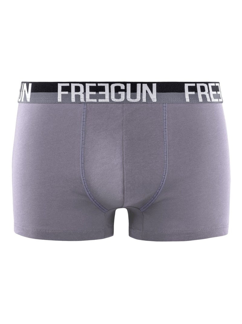 Lot de 4 boxers homme en coton freegun freegun Noir - Kiabi