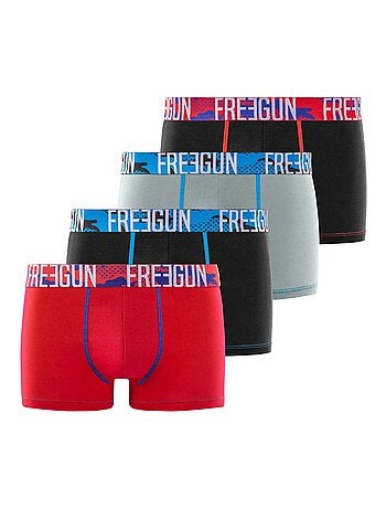 Lot de 4 boxers homme en coton freegun