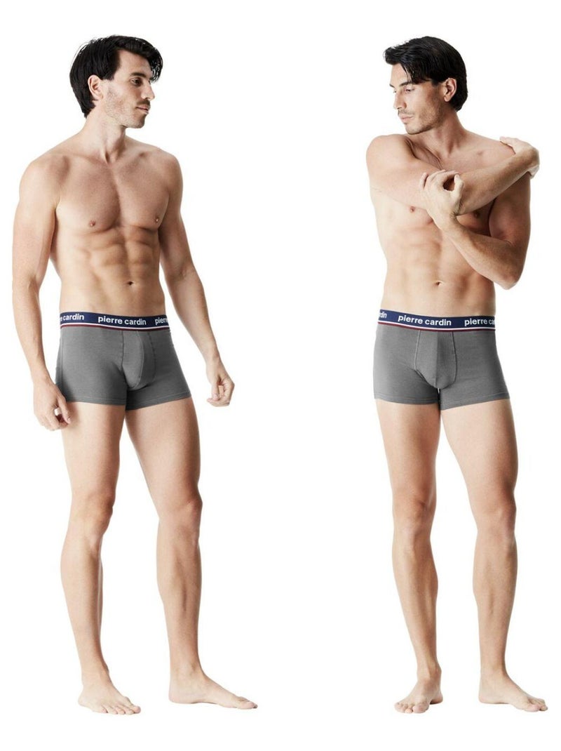 Lot de 4 boxers homme en coton french pierre cardin Noir - Kiabi