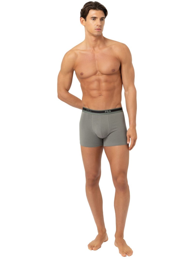 Lot de 4 boxers homme en coton fu5335 et fu5337 fila Vert kaki - Kiabi