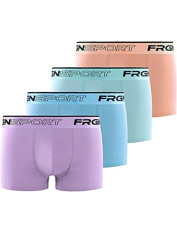 Lot de 4 boxers homme en coton john pastel freegun