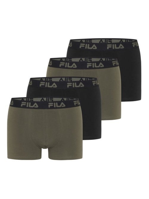 Lot de 4 boxers homme en coton uni fila - Kiabi