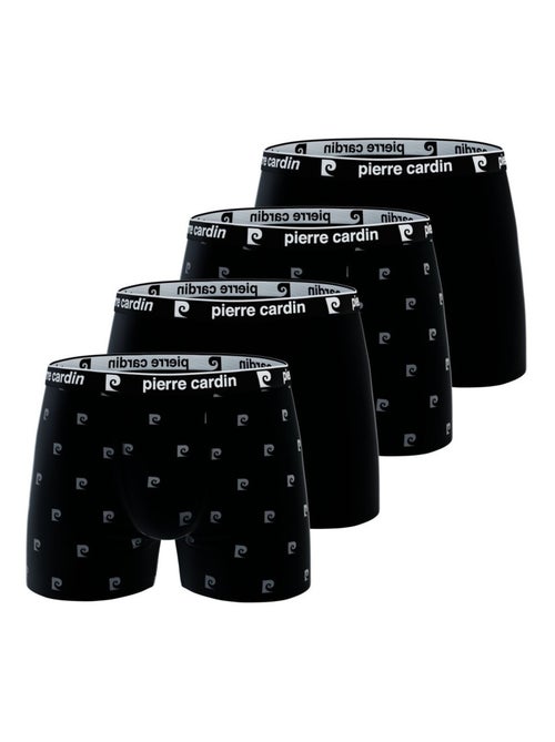 Lot de 4 boxers homme en coton uni/imprimé class pierre cardin - Kiabi