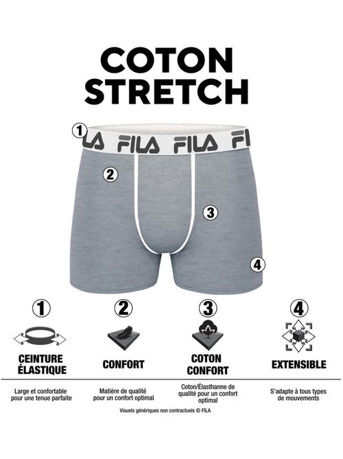 Lot de 4 boxers homme fila  fila - Kiabi