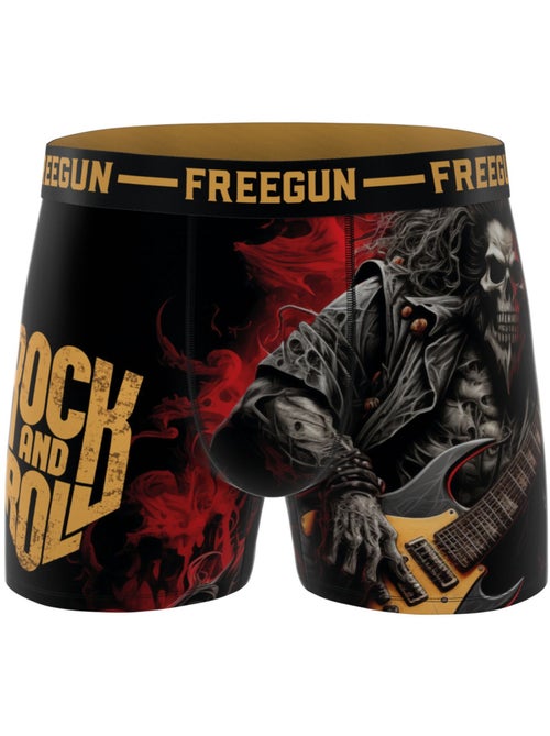Lot de 4 boxers homme heavy rock freegun - Kiabi