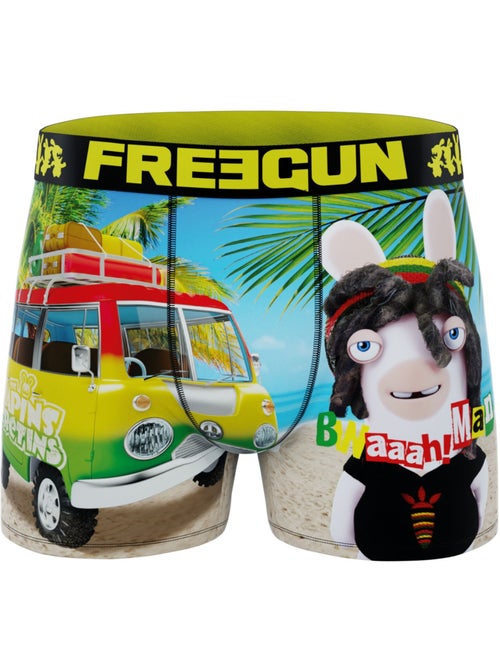 Lot de 4 boxers homme lapins crétins freegun - Kiabi Lot de 4 boxers homme lapins crétins freegun - Kiabi