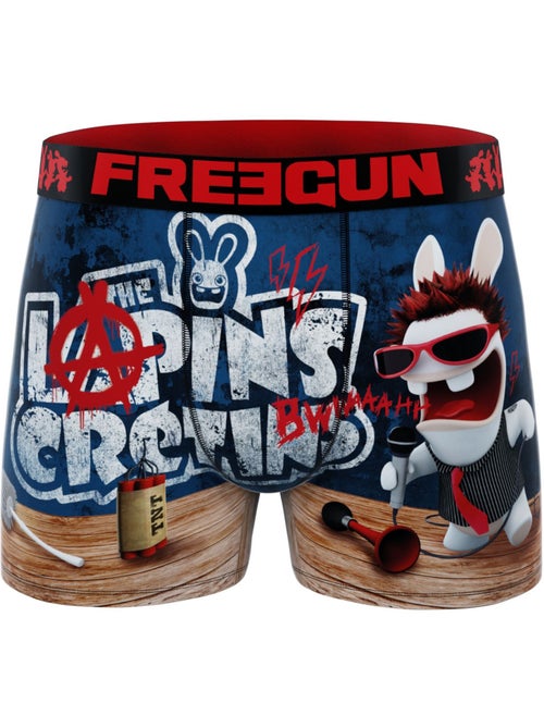 Lot de 4 boxers homme lapins crétins freegun - Kiabi Lot de 4 boxers homme lapins crétins freegun - Kiabi