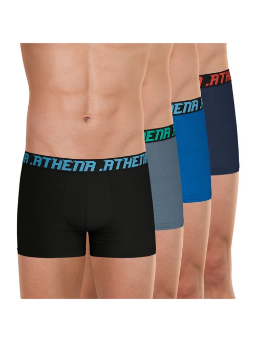 Lot de 4 boxers homme my petit prix athena - Kiabi Lot de 4 boxers homme my petit prix athena - Kiabi