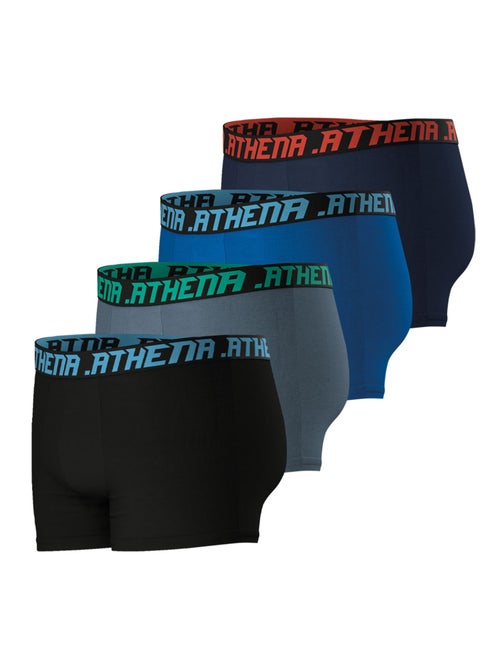 Lot de 4 boxers homme my petit prix athena - Kiabi Lot de 4 boxers homme my petit prix athena - Kiabi