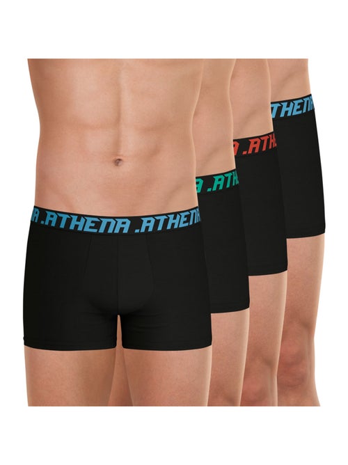 Lot de 4 boxers homme my petit prix athena - Kiabi Lot de 4 boxers homme my petit prix athena - Kiabi
