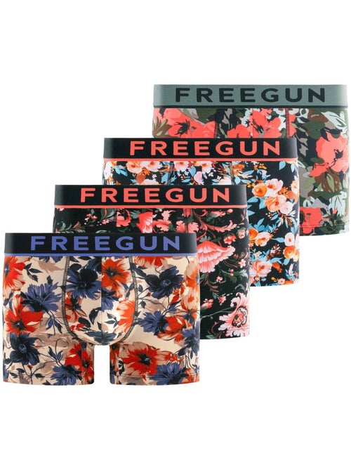 Lot de 4 boxers homme sergio freegun - Kiabi