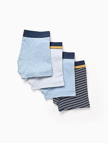Lot de 4 boxers unis/à imprimés