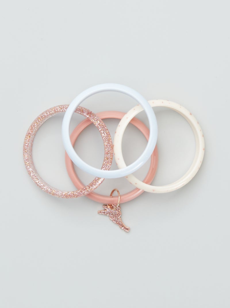 Lot de 4 bracelets 'Fée Clochette' 'Disney' rose - Kiabi