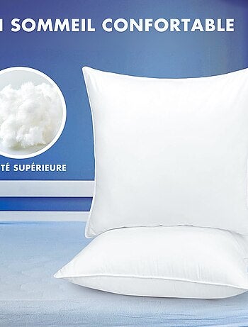 Lot de 4 Coussin Blancs, Fibres Creuses Moelleuses, pour Canapé, Lit ou Décoration