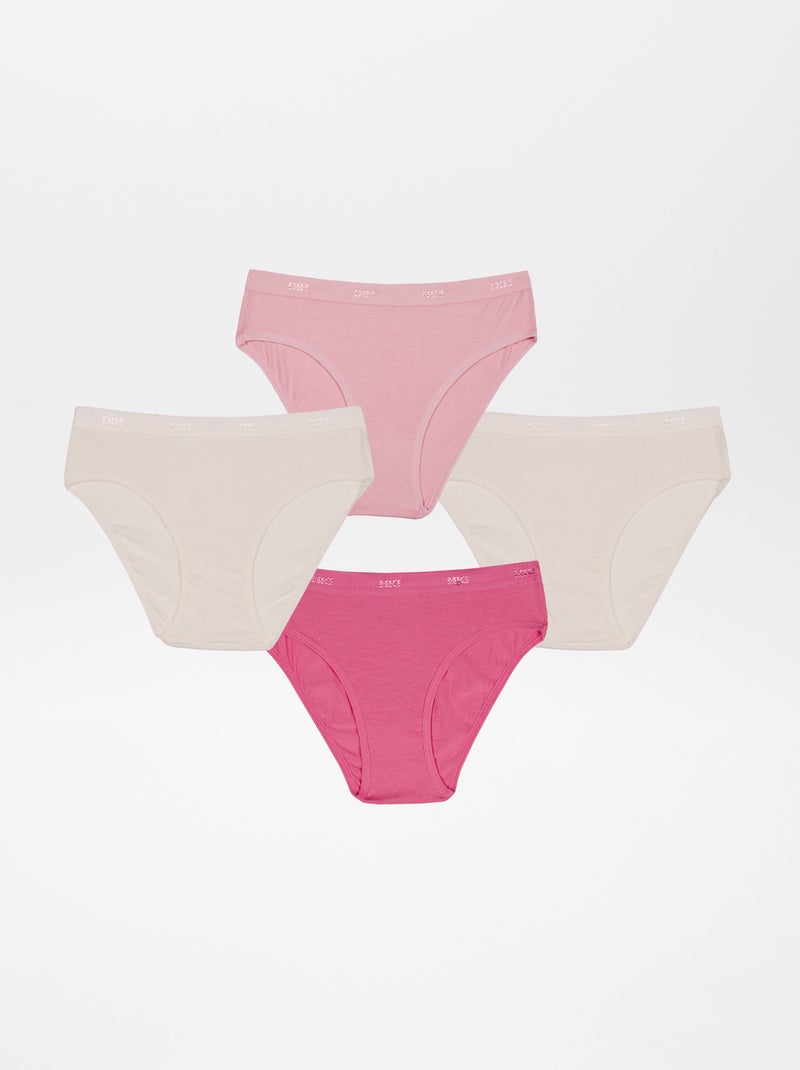 Lot de 4 culottes 'DIM' Rose - Kiabi