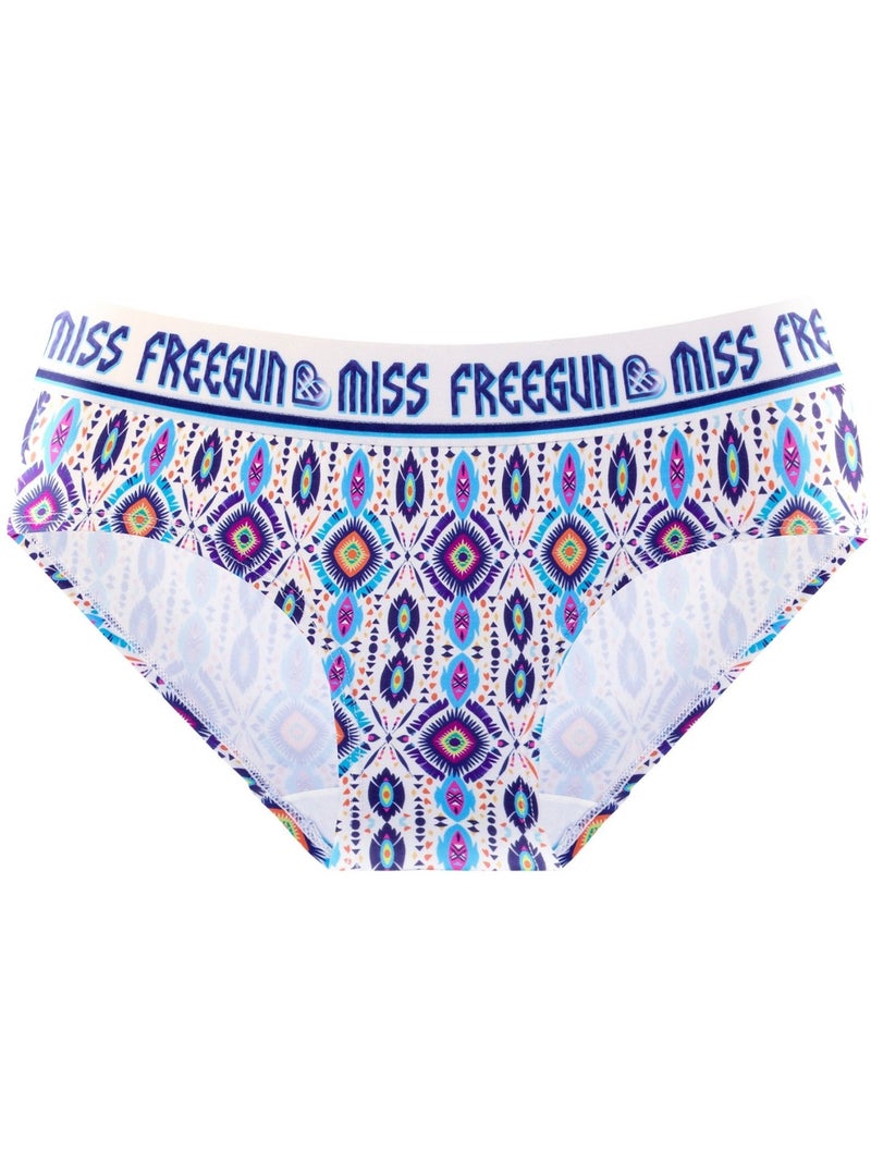 Lot de 4 culottes femme ethnic freegun Violet - Kiabi