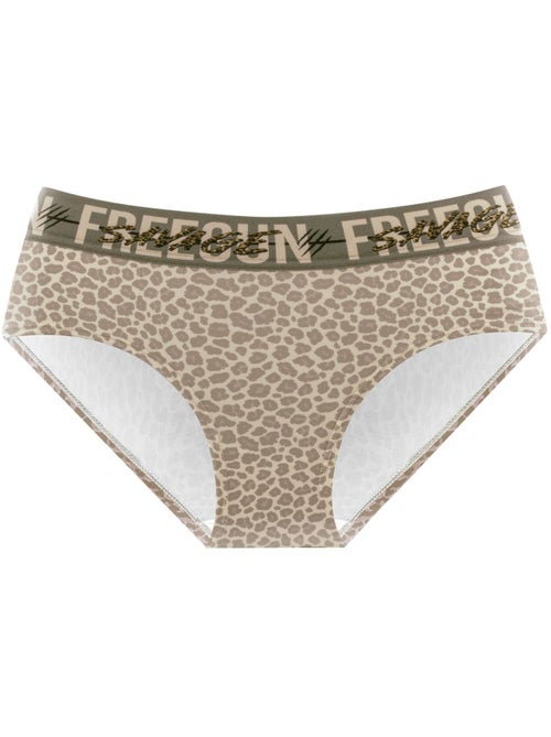 Lot de 4 culottes femme leopard freegun - Kiabi Lot de 4 culottes femme leopard freegun - Kiabi