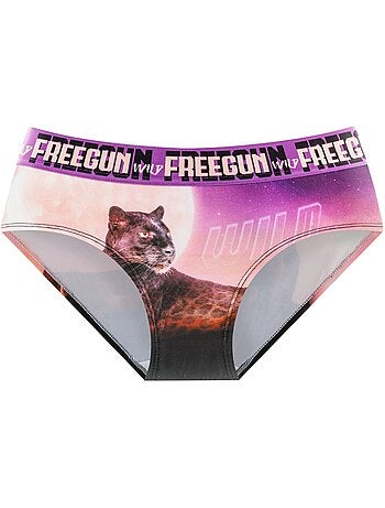 Lot de 4 culottes femme wild animals freegun