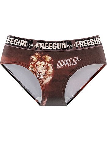Lot de 4 culottes femme wild animals freegun