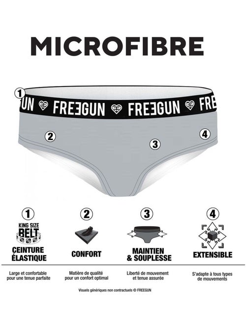 Lot de 4 culottes femme wild animals freegun - Kiabi