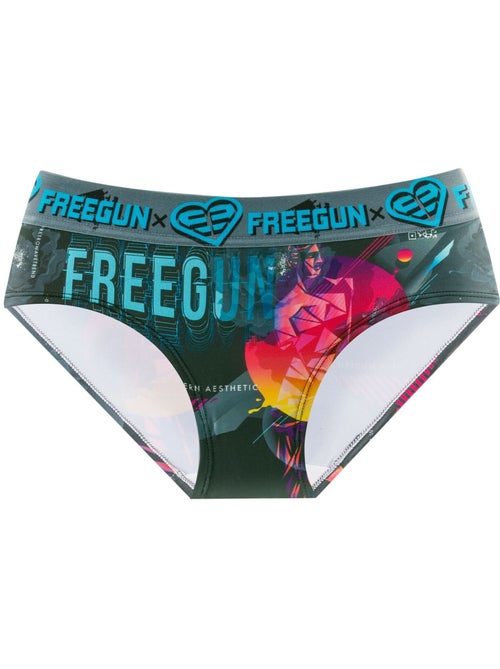 Lot de 4 culottes fille imprimé origami freegun - Kiabi