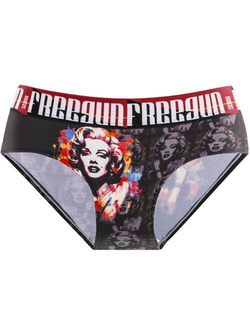 Lot de 4 culottes fille pop art freegun - Kiabi