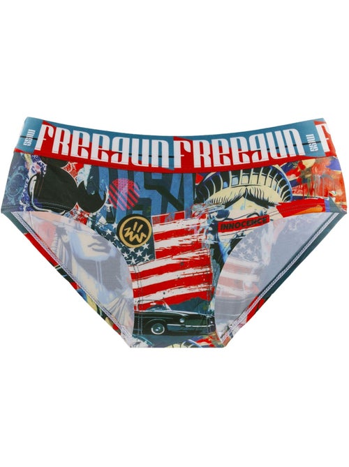 Lot de 4 culottes fille pop art freegun - Kiabi