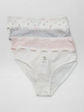 Lot de 4 culottes imprimées Blanc - Kiabi
